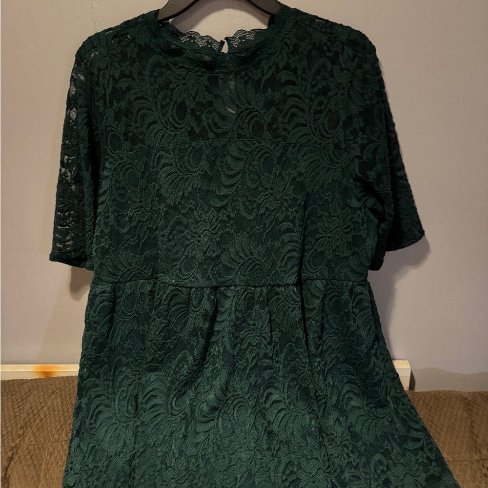 Torrid Teal Lace Top